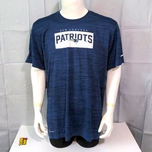 New England Patriots Nike Sideline Velocity Performance T-Shirt Blue Dri-FIT XL